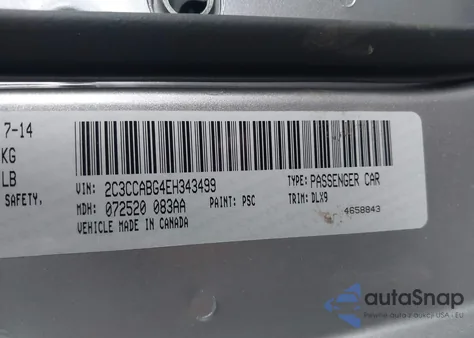 2014 Chrysler 300 300S из США, поврежденный, VIN 2C3CCABG4EH343499